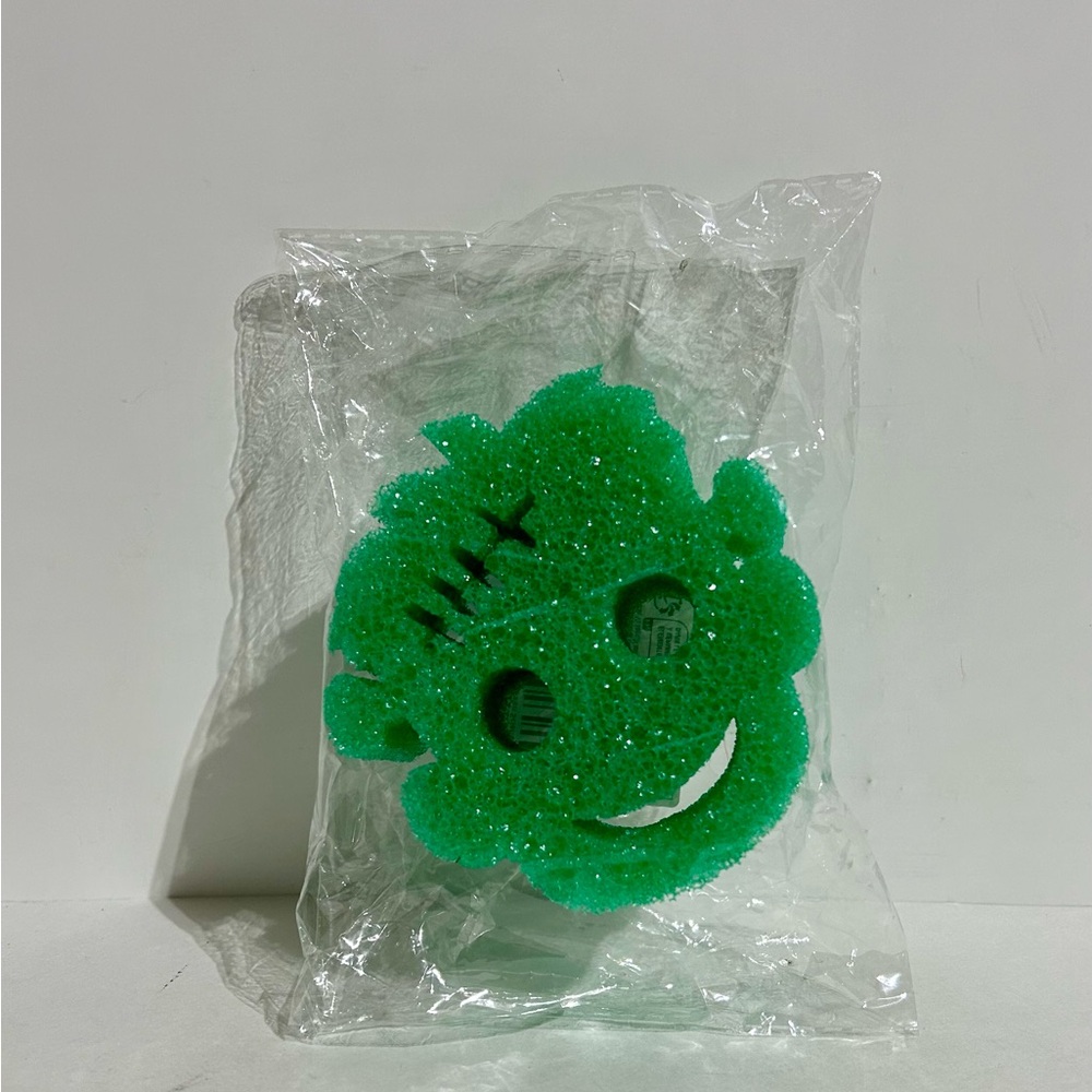 Halloween Frankenstein Non-Scratch Dish Sponge Green Scrub NEW Sealed